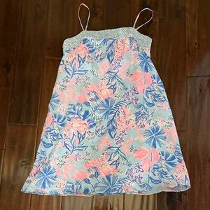 Lilly Pulitzer Blue and Pink Patterned Dress